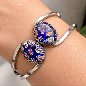 Cabochon cuff bracelet